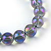 Electroplate Glass Beads Strands X-EGLA-Q062-8mm-A04-2