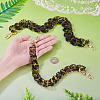 2Pcs 2 Styles Acrylic Leopard Print Curb Chain Purse Chains FIND-TA0009-67-6