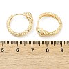 Brass Green Cubic Zirconia Hoop Earrings EJEW-Q016-12G-2