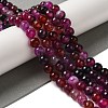 Dyed & Heated Natural Dragon Veins Agate Beads Strands G-P539-A01-09-2