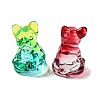 Two Tone Electroplate K9 Glass 3D Dog Figurines GLAA-B016-01-2