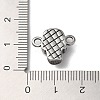 Tibetan Style 304 Stainless Steel Connector Charms STAS-D014-25AS-3