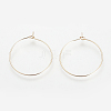 Brass Hoop Earrings X-KK-S327-10KC-1