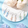3 Pairs Glass Dangle Earrings EJEW-JE06643-1