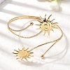 304 Stainless Steel Arm Cuff Bangles for Women BJEW-B152-01G-A-2