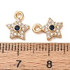 Brass Micro Pave Cubic Zirconia Charms CU-K002-01A-02-2