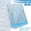 Polyester Snowflake Pattern Gauze Stained Silver Fabric AJEW-WH0314-911A-2