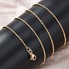 Brass Curb Chains Necklaces for Women NJEW-D302-73G-3