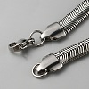 Titanium Steel Flat Snake Chain Necklace for Men Women NJEW-TAC0007-10-2