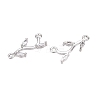 Brass Clear Cubic Zirconia Branch Links Connectors X-KK-S359-156P-RS-2