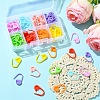 80Pcs 8 Colors Eco-Friendly ABS Plastic Knitting Crochet Locking Stitch Markers Holder FIND-YW0005-36-4