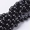 Natural Black Onyx Round Beads Strands GSR10mmC097-1