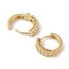 Brass with Cubic Zirconia Hoop Earrings Finding KK-Q822-02G-2