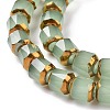 Electroplated Glass Imitation Jade Beads Strands GLAA-P003-C03-4