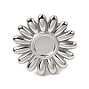 Adjustable 304 Stainless Steel Open Cuff Ring Components X-STAS-P403-01E-P-2