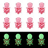 12Pcs Luminous Translucent Resin Sea Animal Cabochons RESI-TA0004-56D-1