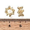 Brass Micro Pave Clear Cubic Zirconia European Beads KK-D110-03G-2