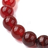 8mm Round Natural Carnelian & Agate & Malaysia Jade Beaded Stretch Bracelets BJEW-TA00514-01-4
