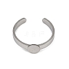 304 Stainless Steel Cuff Ring Components STAS-D372-04P-01-2