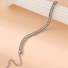 Stainless Steel Rhinestone Cup Chain Bracelets for Woman PW-WG34DD3-01-3