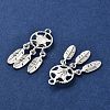 Rack Plating Alloy Rhinestones Pendants PALLOY-D028-05C-S-RS-2