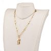 Brass Micro Pave Clear Cubic Zirconia Pendant Necklaces NJEW-JN03250-01-6