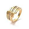 304 Stainless Steel Cubic Zirconia Finger Rings for Women RJEW-F189-04G-2