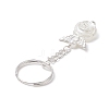 Angel ABS Plastic Imitation Pearl Pendant Keychains KEYC-JKC00476-3