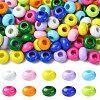 100Pcs 10 Colors Opaque Acrylic European Beads SACR-FS0001-51-1