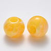 Acrylic Large Hole Beads OACR-R074-04D-2