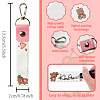 PU Leather & Cotton Name Marker Keychain AJEW-WH0514-001-2