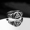 Round with Knot Pattern Brass Finger Rings FS-WG1EEAC-06-1