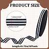 Polyester Stripe Ribbons SRIB-WH0011-326C-2