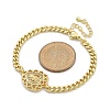 Brass Micro Pave Clear Cubic Zirconia Link Bracelets LS-BJEW-Z082-03G-03-5