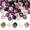 200Pcs 5 Colors Plating Acrylic Beads OACR-FS0002-03-1