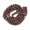 Transparent Half Spray Painted Glass Beads Strands GLAA-Q110-02A-09-2