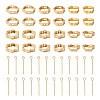 Spritewelry 48Pcs 6 Style Brass Bead Frame KK-SW0001-06-3