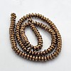 Electroplate Non-magnetic Synthetic Hematite Beads Strands G-J208C-02-2
