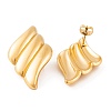 Ion Plating(IP) 304 Stainless Steel Stud Earrings for Women EJEW-L272-012G-2