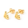 304 Stainless Steel Tiny Castle Stud Earrings with 316 Stainless Steel Pins for Women EJEW-J043-17G-1