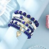 5Pcs 5 Styles Dyed Synthetic Turquoise Beads Stretch Bracelets BJEW-JB12825-4