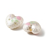 Printed Opaque Acrylic Beads OACR-B054-01C-2