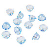 30Pcs UV Plating Acrylic Bead Caps PACR-TA0001-20B-3