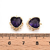 Brass Pave Cubic Zirconia Pendants ZIRC-T016-09-3