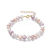 Natural Freshwater Pearl Beaded Bracelets BJEW-JB05122-01-1