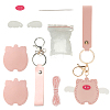 DIY Imitation Leather Flying Pig Pendant Keychain Sewing Kits DIY-WH0530-96-1