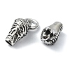 Tibetan Style 304 Stainless Steel Spring Gate Rings FIND-Z046-03AS-01-3