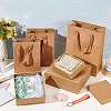 6Pcs 6 Style Rectangle Kraft Paper Bag with Handle CON-BC0002-39-6