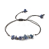 Natural Lapis Lazuli Chips Braided Bead Bracelet BJEW-JB08019-01-1