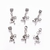 Antique Silver Plated Alloy European Dangle Charms MPDL-L028-12AS-1